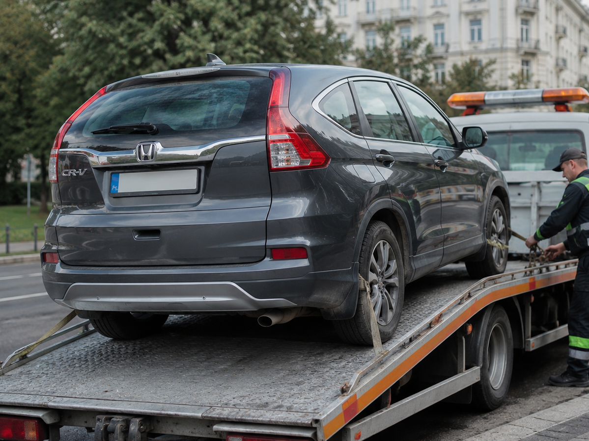 Авто було у розшуку: в Івано-Франківську водійка пропонувала хабар за повернення евакуйованого кросовера
