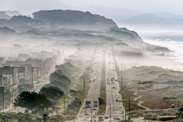 Туман над Сан-Франциско, фотограф David Yu.