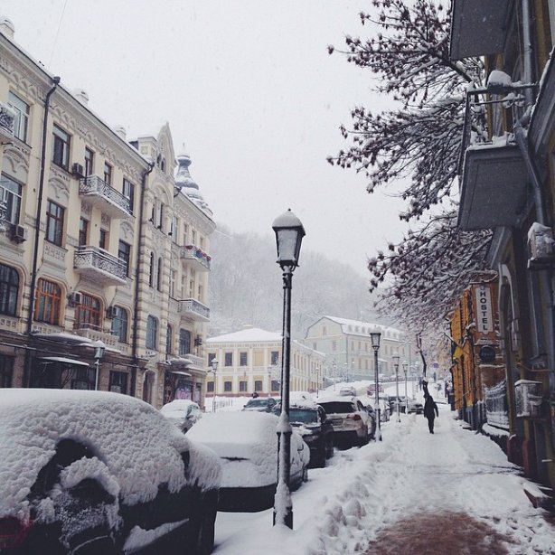 Снігопад у Києві 5 лютого. Фото instagram.com