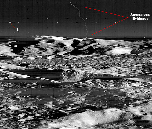 Два НЛО на Луне. Снимок Lunar Orbiter 3 с высоты порядка 60 километров