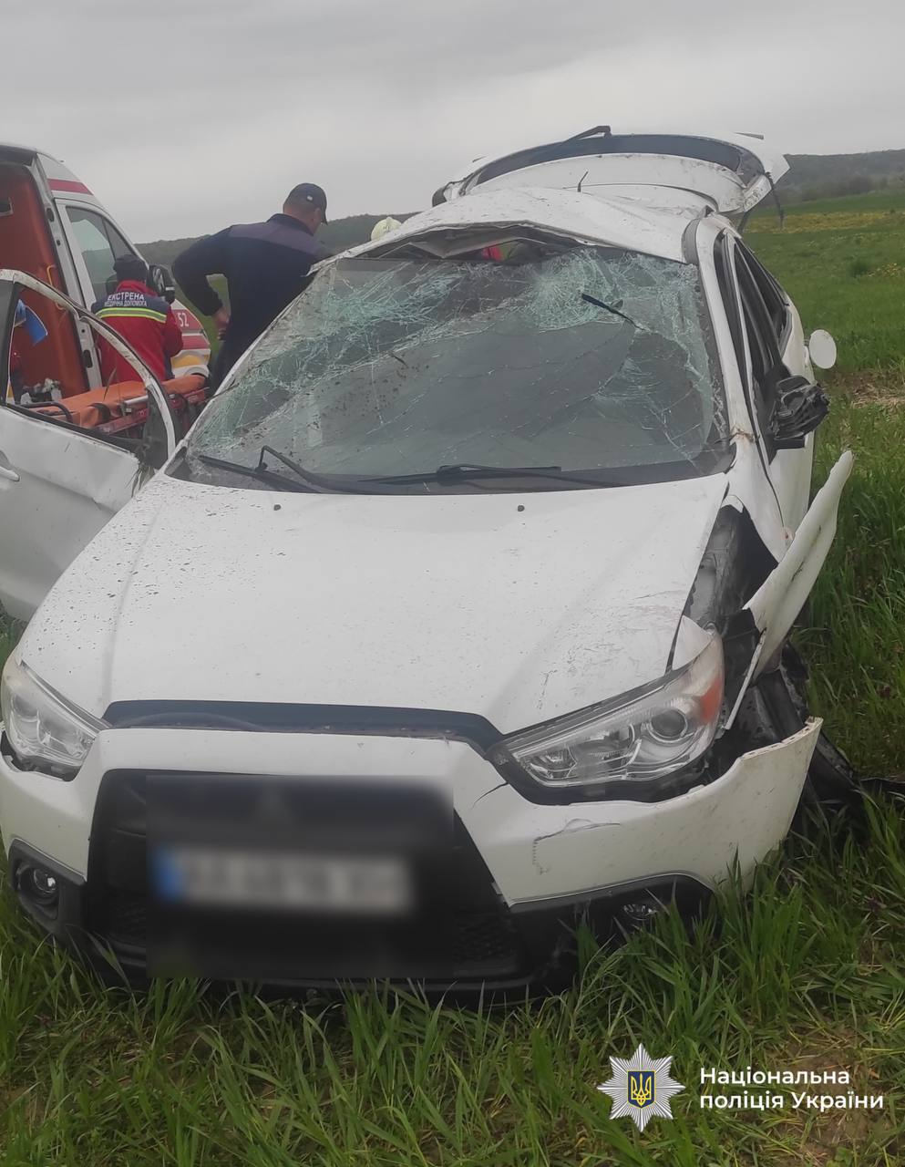 На Прикарпатті авто злетіло в кювет та перекинулось: травмувалися жінка та двоє дітей (ФОТО)