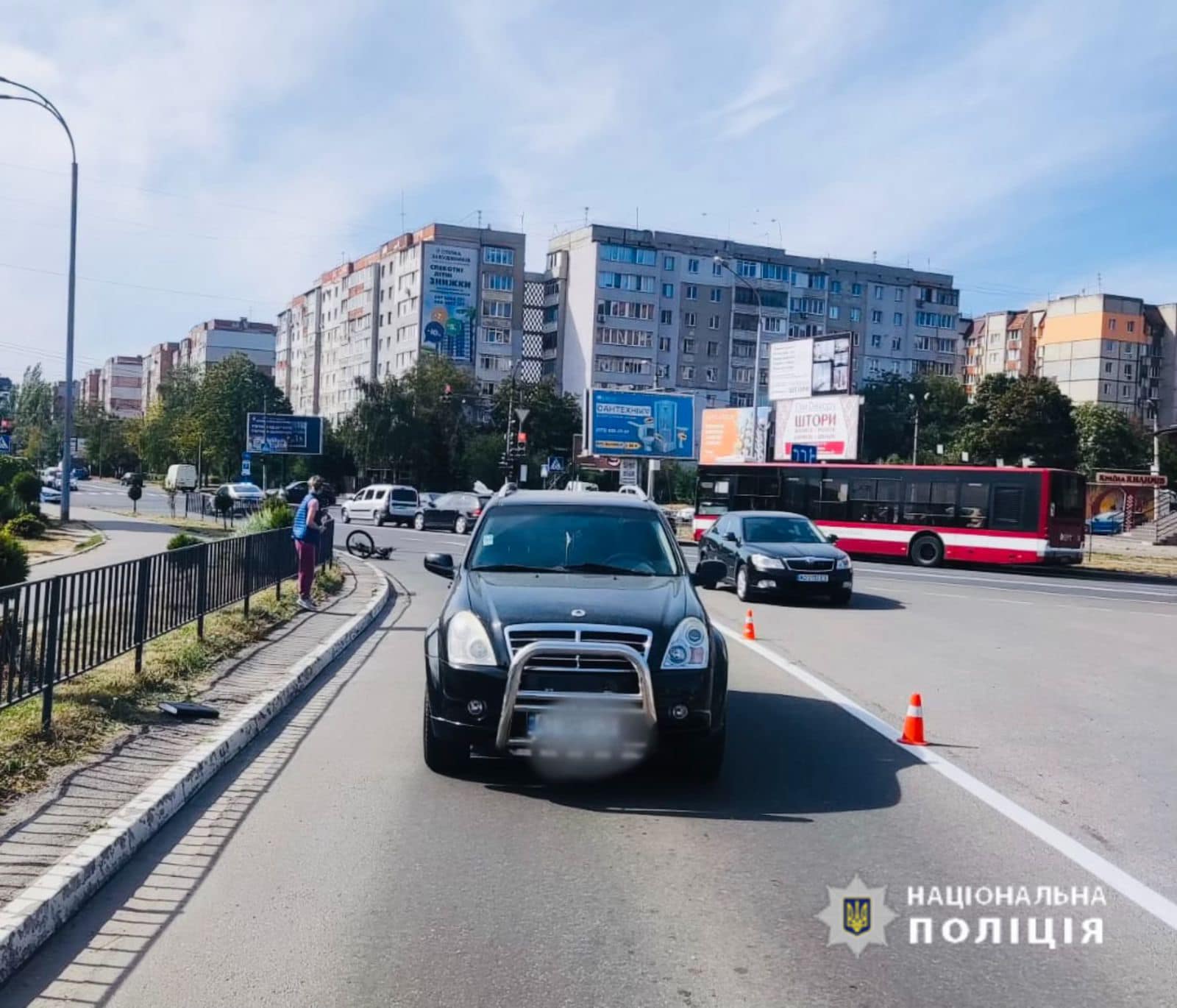 У Франківську водійка наїхала на велосипедиста