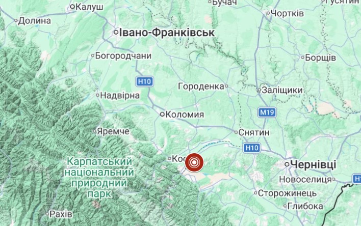 фото: епіцентр землетрусу