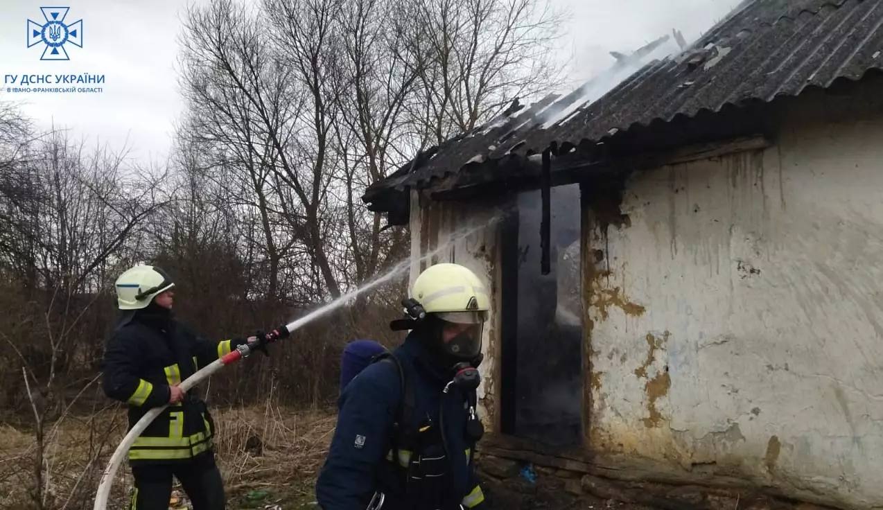 На Прикарпатті рятувальники врятували жінку під час пожежі (ФОТО)